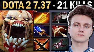 Lifestealer Gameplay Miracle with 21 Kills and Daedalus - Dota 7.37