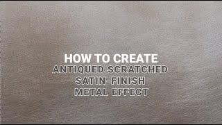 How to create SATIN-FINISH METAL EFFECT | ICA Group