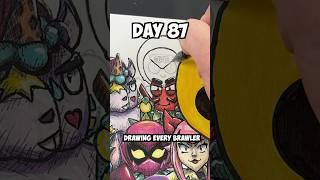 Day 87 Drawing EVERY Brawler - Meeple #shorts #brawlstars #drawing