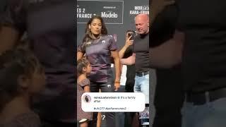 Julianna Peña's daughter, Issa, was ready to back her mom up at her weigh in ️