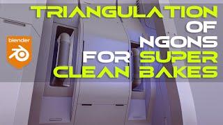 HOW to TRIANGULATE ngons of a game asset mesh for super clean bakes - Blender tutorial