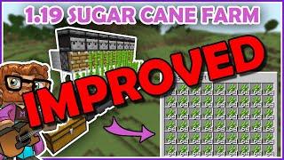 IMPROVED Sugar Cane Farm Minecraft 1.19 Tutorial using Mud Block - EASY, AUTOMATIC and EFFICIENT