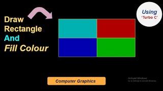 How to draw a Rectangle in Computer Graphics Using- Turbo C | #ComputerGraphics #TheLearningSeries