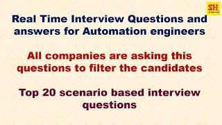 Scenario Based Automation Testing Interview Questions | Top 20 frequently asked by Top Companies |#1