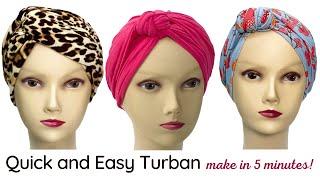 How to Make a Twisted Turban - Quick and Easy DIY Gift