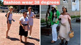 Fashion ng Foreign Tourists sa Heatwave ng Maynila