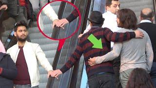 Touching Hands on the Escalator! Man Edition!  |  Best of Just For Laughs