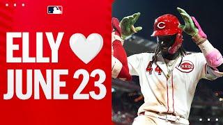 Elly De La Cruz hit his 1st career cycle 2 years ago today and was a hit shy of one today! (18th HR)