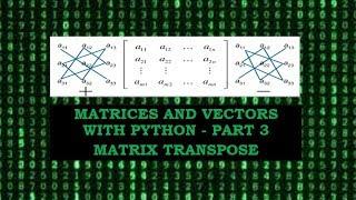 Python Program to find transpose of a matrix | Matrix Transpose - P3