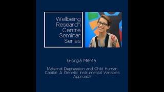 Maternal Depression and Child Human Capital | Giorgia Menta | WRC