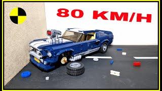 Lego Ford Mustang CRASH TEST  80 KM/H - 50 MPH  Lego cars crashes