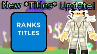 NEW *TITLES* UPDATE IN ORE MAGNET SIMULATOR!! (Roblox)