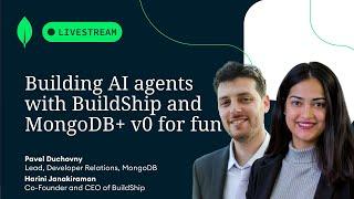 Building AI agents with BuildShip and MongoDB+ v0 for fun