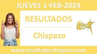 Resultado del sorteo Chispazo del jueves 1 de febrero de 2024