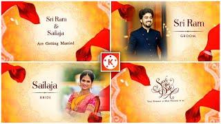 Cinematic wedding invitation video editing in telugu | kinemaster wedding invitation video editing