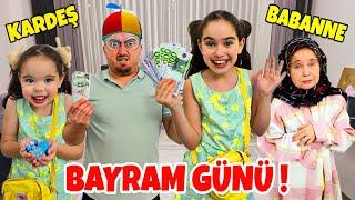 ELİF SİNEM BAYRAM GÜNÜ HARÇLIK GÜNÜ !! ABİ KARDEŞ BAYRAMLAŞTI ?!