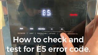 Kitchen Aid Refrigerator Not making ice.  E5 Error code.