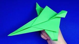 Как сделать самолёт из бумаги  Origami plane  Оригами самолёт