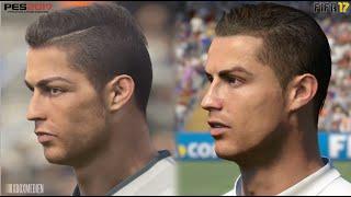 FIFA 17 vs PES 17 Real Madrid Player Faces Comparison (Xbox One, PS4, PC)