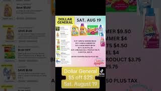 Dollar General Couponing! Saturday Aug. 19th! 5 Digital Scenarios! #dollargeneralcouponing