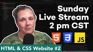 LIVE | Building an HTML & CSS (SCSS) Portfolio Website | Part 2