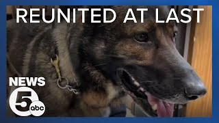 Bedford Heights K9 Bosco back home with former partner after community outcry