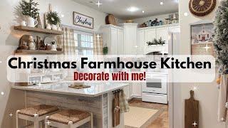 2024 CHRISTMAS FARMHOUSE KITCHEN DECORATE WITH ME NEUTRAL HOME DECOR