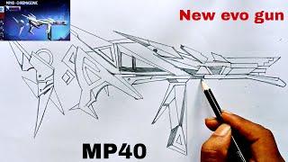 Free Fire mp40 chromasonic evo gun drawing/mp40 chromasonic gun drawing/free fire new evo gun draw.