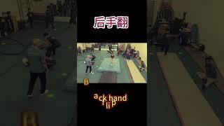 Back hands flip training at Las Vegas modern Kung fu