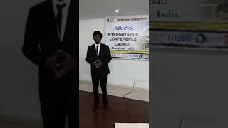 Paper Presenter at ARSSS Conference 9th Sept. 2018