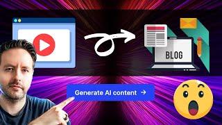 How To INSTANTLY Convert YouTube Videos Into Blog Posts / Articles