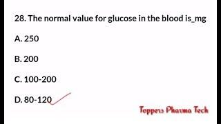 Biochemistry MCQ - 1 || #PharmacistExamQuestionsPaper | DCO Exam | NIPER | GPAT Exam