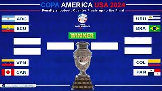 Copa América USA 2024 • penalty shootout, quarter-finals to the final • PES 2021