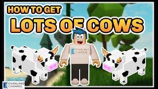 HOW TO GET LOTS OF COWS IN THE ROBLOX ISLANDS ANIMAL XP UPDATE || ANIMAL HUSBANDRY XP || EVANLAND