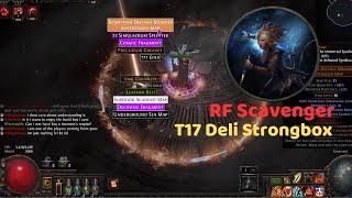 Phrecia League| Righteous Fire Scavenger Farm T17 Deli Strongboxes Path Of Exile