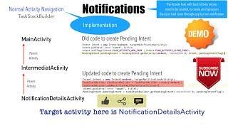 Android Notifications - Part 6, Implementing Normal Notification Navigation