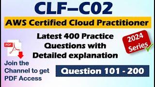 AWS Cloud Practitioner Exam Practice Questions | CLF-C02 | 400 Practice Questions | Download PDF