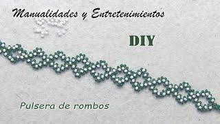 DIY - Pulsera de rombos -Manualidades y Entretenimientos