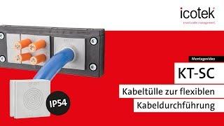 Flexible Kabeltülle KT-SC für einzelne Leitungen ohne Stecker | Montage | icotek