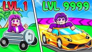 Level 1 vs Level 9999 FASTEST CAR in Roblox!