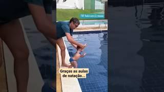 Ela se livrou de um afogamento, graças aa aulas de natação... #nataçãoinfantil #piscinas #shorts