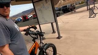 10-27-24 Michael and Cameron riding Ebikes on River Mountains Loop trail in Lake Mead Nevada.