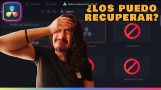 BORRÉ proyectos de DaVinci Resolve por ACCIDENTE