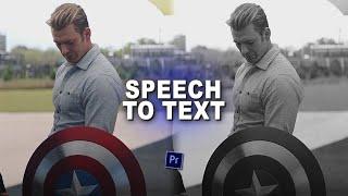 speech to text ; premiere pro