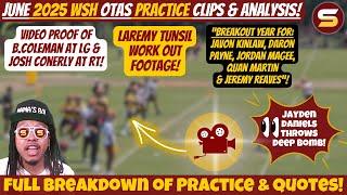 WSH June OTAs Practice CLIPS, Analysis & Quotes! Kinlaw, Payne, Magee, Quan & Reaves Breakout Year