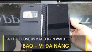 LÊ SANG | Bao da iPhone XS Max Spigen Wallet S 2 ngăn ví đa năng cao cấp