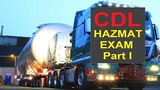 CDL Hazardous Material HAZMAT Endorsement Exam Questions and Answers Part I