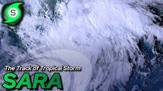 Track of Tropical Storm Sara (2024)