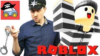  Ловим преступников по всему ROBLOX на Вертолете Играем в ПОБЕГ ИЗ ТЮРЬМЫ за полицейских Жестянка