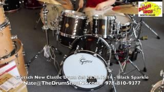 Gretsch New Classic Drum Set 20.10.12.14 - Black Sparkle - The Drum Shop North Shore